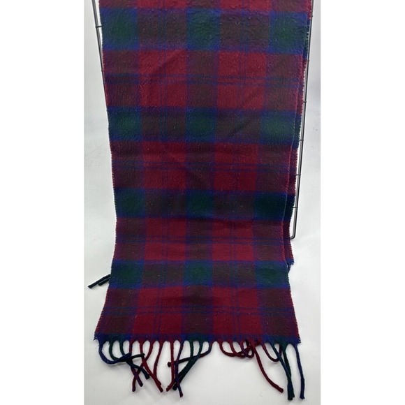 Pendleton Other - Lands' End‎ 61x11.5" Scarf Tartan Plaid 100% Pure Virgin LambsWool w/Fringe USA